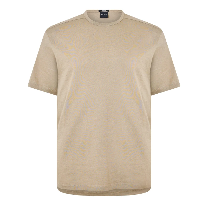 Image of Boss Mens P Tiburt Short Sleeve T-Shirt Dark Beige male S