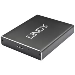 Image of LINDY 43241 M.2 hard drive enclosure M.2 SATA SSD Micro USB-B