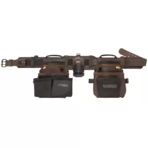 Image of DEWALT Pro 18 Pocket Leather Tool Belt Rig