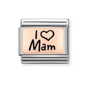 image of Nomination Classic Rose Gold I Love Mam Charm