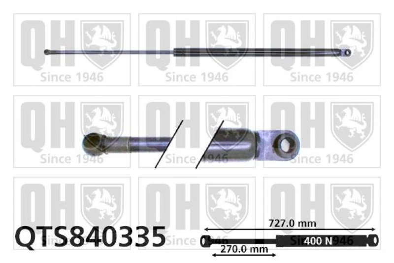 Image of QUINTON HAZELL Tailgate strut QUINTON HAZELL QTS840335
