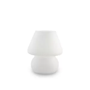 Image of Prato 1 Light Small Table Lamp White, E14