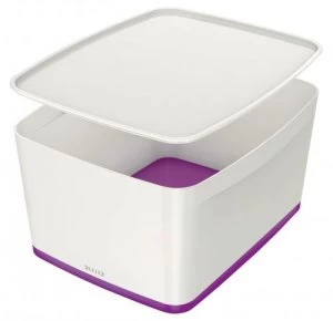 Leitz MyBox Large with Lid WOW White Purple