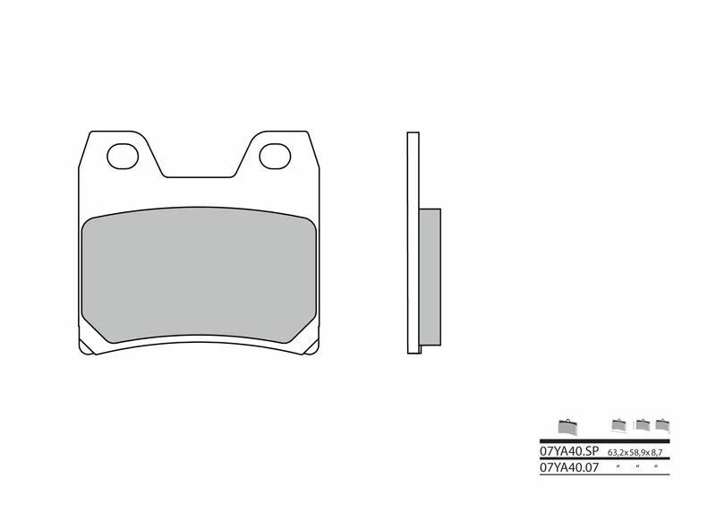 Image of Brembo S.p.A. Street Sintered Metal Brake pads - 07YA40SP