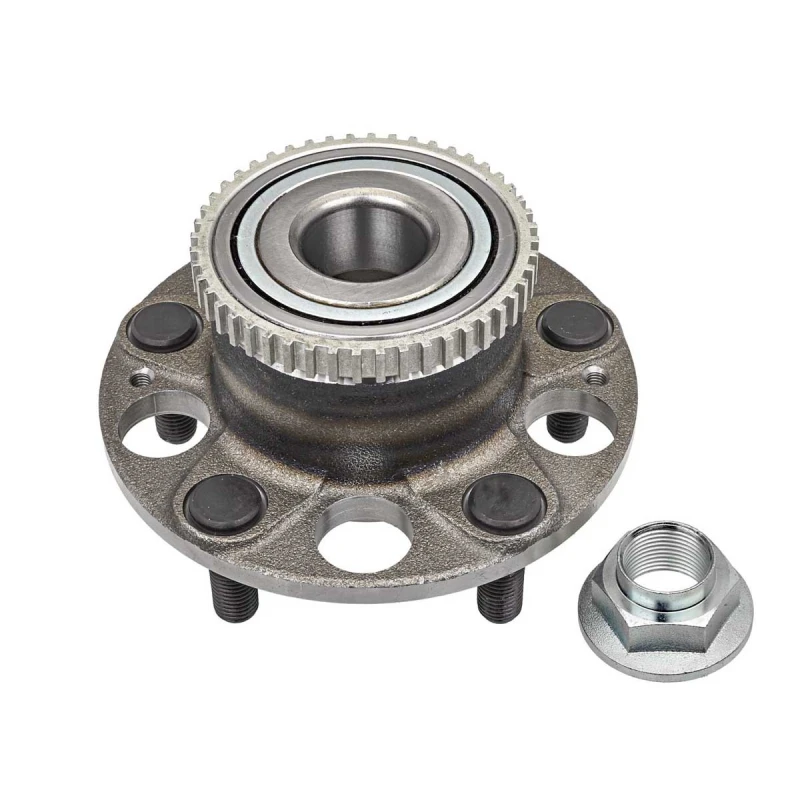 Image of MEYLE 31-14 752 0007 Wheel Hub MEYLE-Original: True to OE. Rear Axle, with ABS sensor ring, with fastening/mounting material Wheel Hub (653)