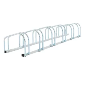 image of HOMCOM Bike Stand Parking Rack Floor or Wall Mount Bicycle Cycle Storage Locking Stand