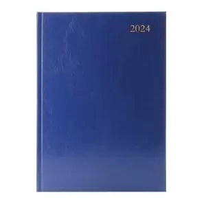 Image of Desk Diary 2 PPD A4 Blue 2024 KF2A4BU24 KF2A4BU24