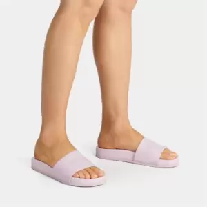 Image of Coach Womens Alexis Leather Slide Sandals - Violet - UK 8