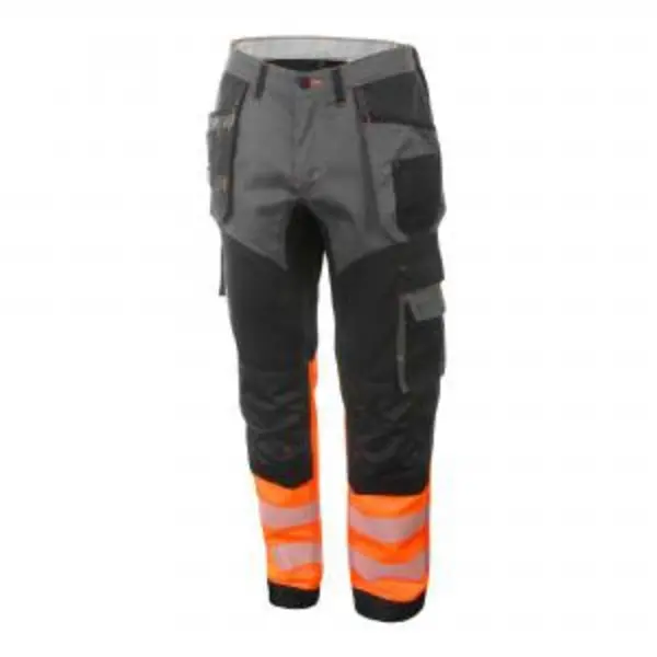 Image of Beeswift High Visibility Two Tone Trousers Orange Black 38T BESWHVTT080ORBL38T