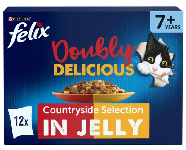 Felix Doubly Delicious Senior Meaty Cat Food 12 x 100g