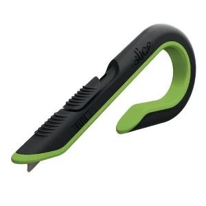 image of Slice Box Cutter Auto Retractable GreenBlack 10503