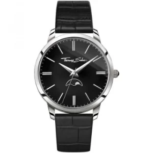 Spirit Moonphase Movement Black Leather Mens Watch