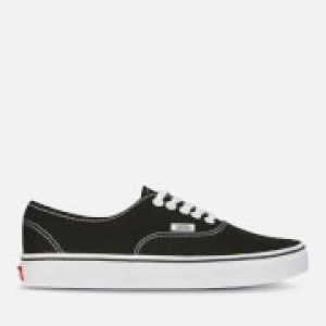 Image of Vans Authentic Canvas Trainers - Black/White - UK 10