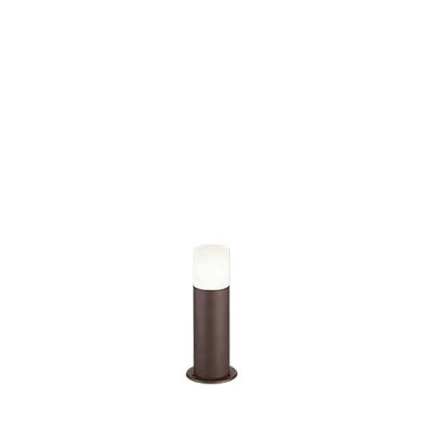 image of Hoosic Modern Outdoor Pedestal Light Rusty IP44