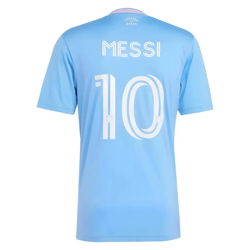 Image of Inter Miami Mens 2025-2026 Lionel Messi Third Shirt in Blue Size: Large Blue Male L