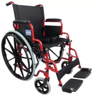 Image of Aidapt Steel Self Propelled Red Transit Chair
