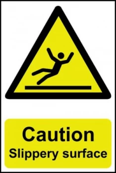 Image of Caution Slippery Surface - PVC
