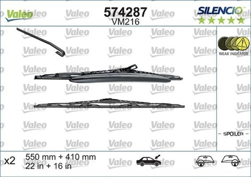Image of Wiper blade VALEO 574287