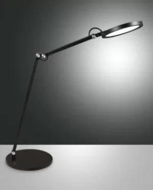 image of Regina Integrated LED Table Lamp Black Glass