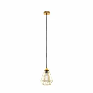 Image of Eglo Geometric Gold Single Pendant