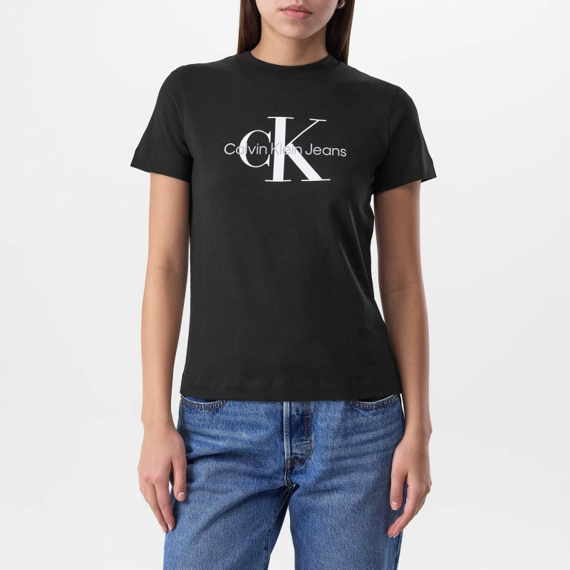 Image of Calvin Klein Jeans Logo T-Shirt - Black 14