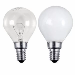 Image of Status 40W Small Edison Screw Golf Ball Bulb - Clear - Single