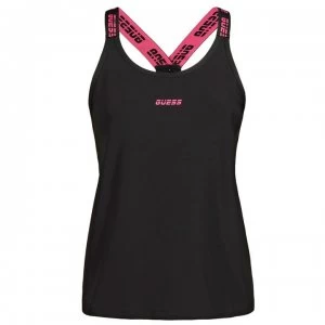 image of Guess Logo Tank Top - Black JBLK