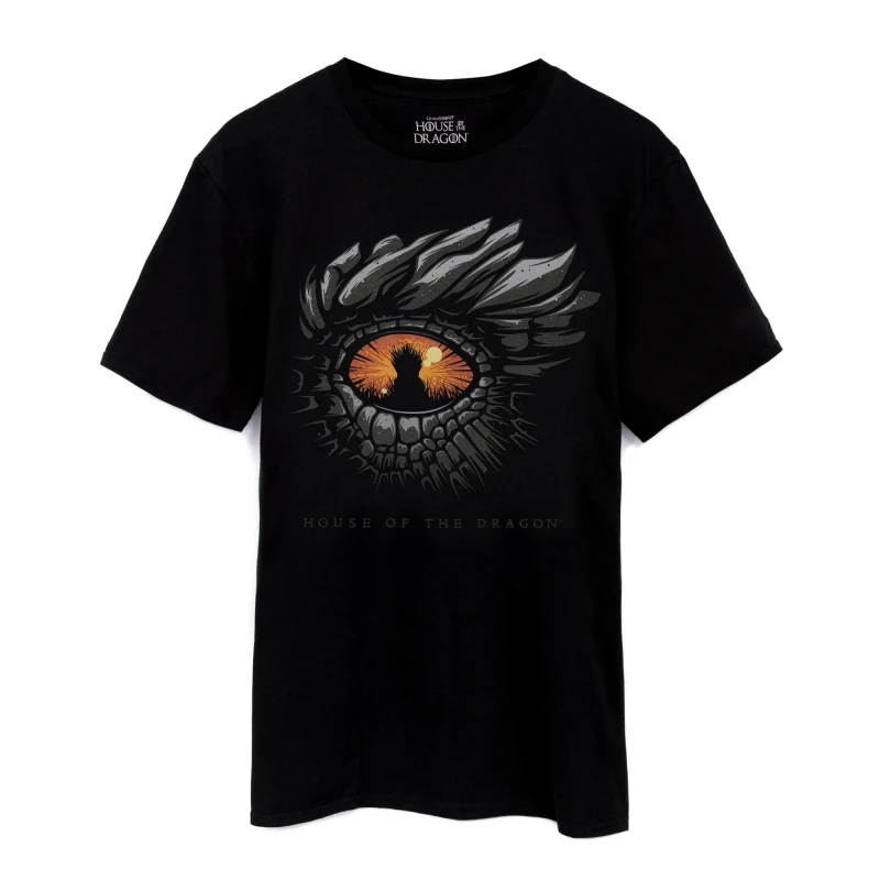 Image of (2XL) Game Of Thrones House Of The Dragon Eye T-Shirt Mens Adults Black Top