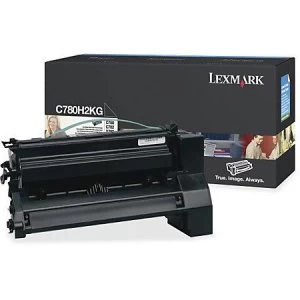 image of Lexmark C780H2KG Black Laser Toner Ink Cartridge