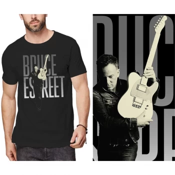 Image of Bruce Springsteen - Estreet Unisex Medium T-Shirt - Black