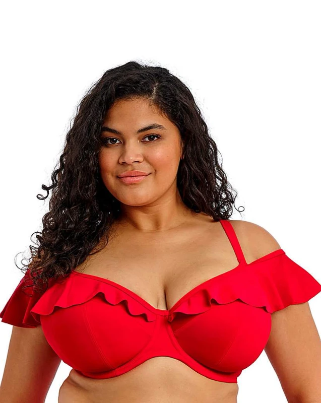 Image of Elomi ELOMI PLAIN SAILING PLUNGE BIKINI TOP Lava RED - Elomi - Size: 36H Lava RED Female 36H XY69706