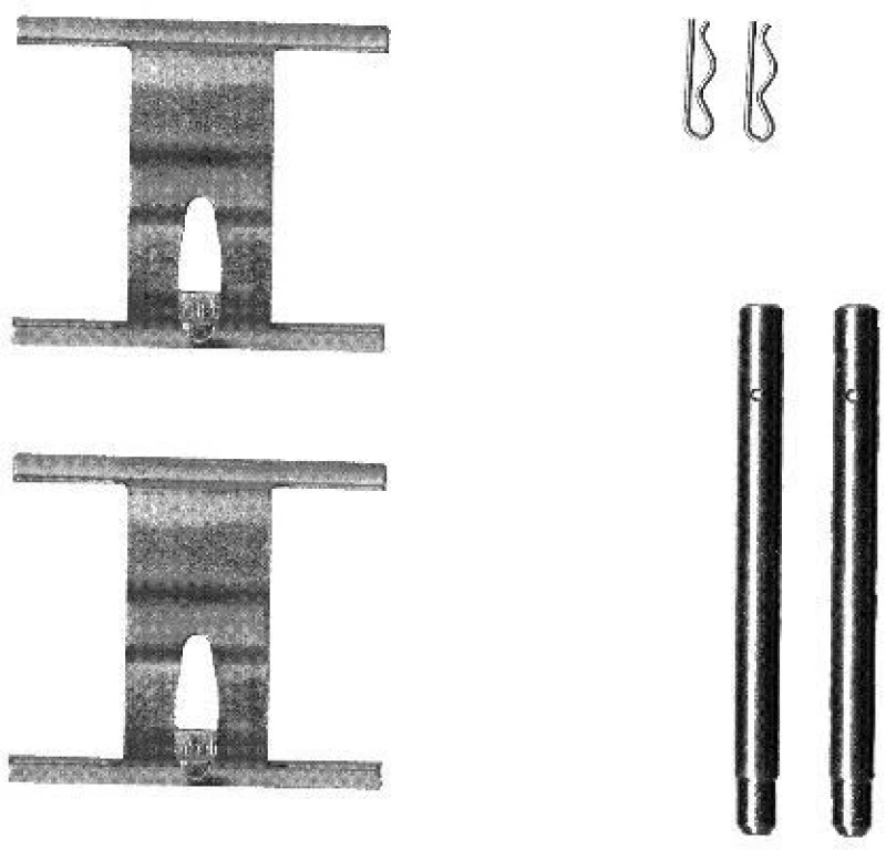 Image of HELLA Brake pad fitting kit HELLA 8DZ 355 203-191