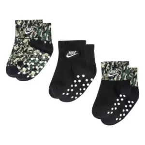 Image of Nike Camo Socks 3Pk Bb99 - Black
