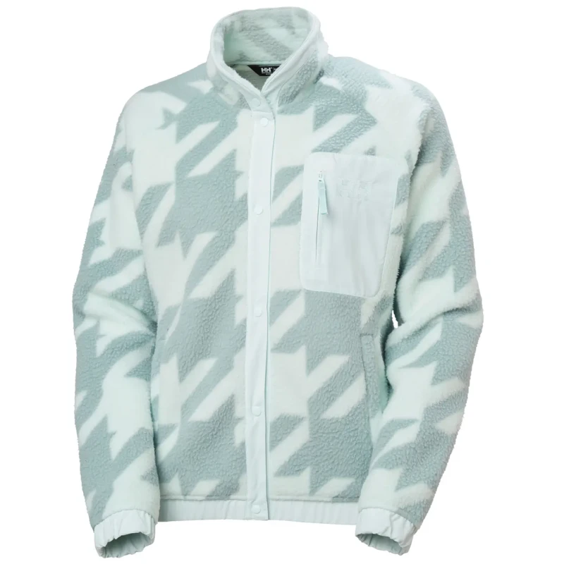 Image of Helly Hansen Woman sweater Helly Hansen Imperial Printed Pile Snap Bleu Female S