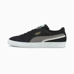 image of Womens PUMA Suede Triplex Trainers, Black/Steel Grey/White, size 10.5, Shoes