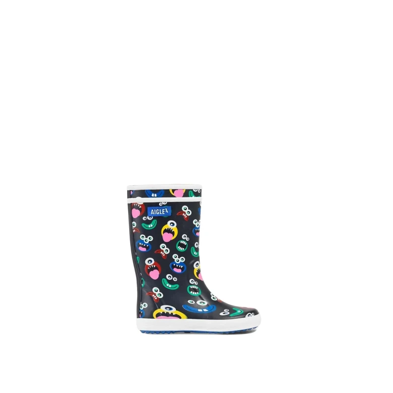 Image of Aigle Baby rain boots Aigle Lolly Pop Play2 Bleu Unisex 24