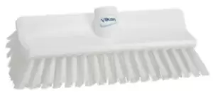 Vikan Medium Bristle White Scrubbing Brush, 41mm bristle length, Polyester bristle material