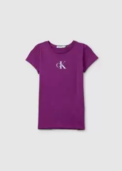 image of Calvin Klein Kids Micro Monogram Top In Fiery Grape