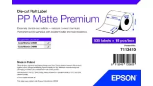 Image of Epson 7113410 printer label White Self-adhesive printer label