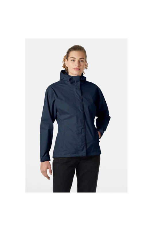 Image of Helly Hansen Sport Womens Seven J Rain Jacket in Navy Size: Large Navy Female L