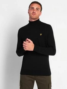 image of Lyle & Scott Roll Neck Jumper - Black