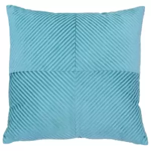 Image of Infinity Diamond Ribbed Cushion Blue / 45 x 45cm / Polyester Filled