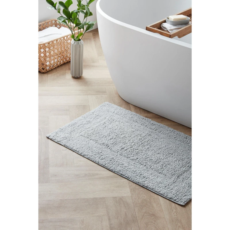 Image of Homelife Homelife Tufted Bath Mat - Silver Silver One Size