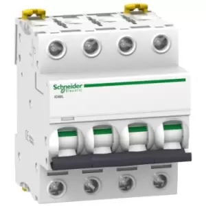 Image of Schneider Electric Acti 9 16A MCB Mini Circuit Breaker, 4P Curve C, Breaking Capacity 10 kA