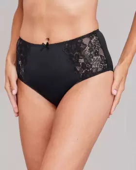 image of Cotton Traders Womens 2 Pack Lily Lace Briefs in Black