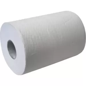 image of CWS Roll of paper towels, cellulose fibre, brilliant white, 3-ply, width 220 mm, pack of 6 rolls