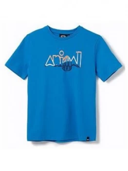 Image of Animal Boys Sliced Short Sleeve T-Shirt - Blue