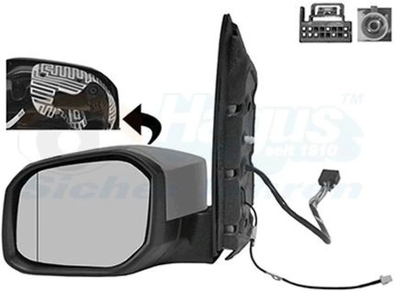 Image of VAN WEZEL Wing mirror VAN WEZEL 5854817