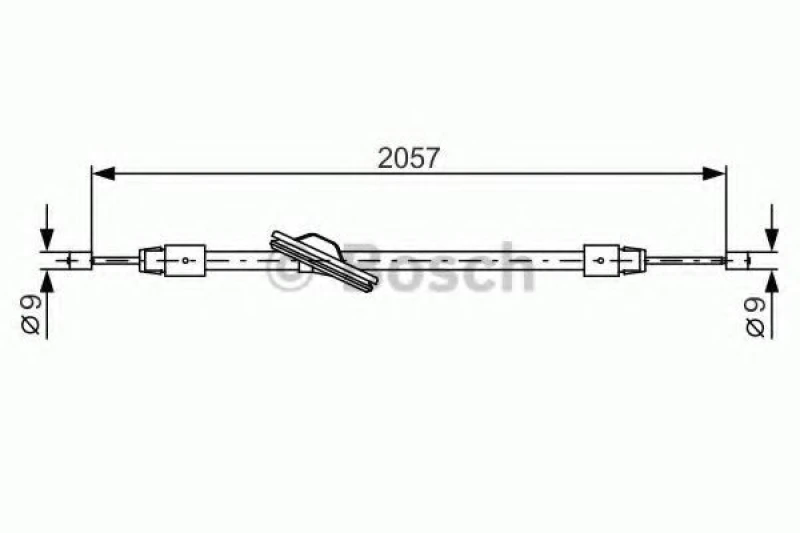 Image of Bosch 1 987 482 331 Brake Cable 2057mm Cable,parking brake (124)