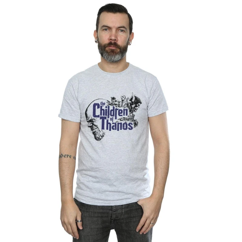 Image of Marvel Marvel Men Avengers Infinity War Children Of Thanos T-Shirt in Grey Size: Small Grey S Male 5057736669037